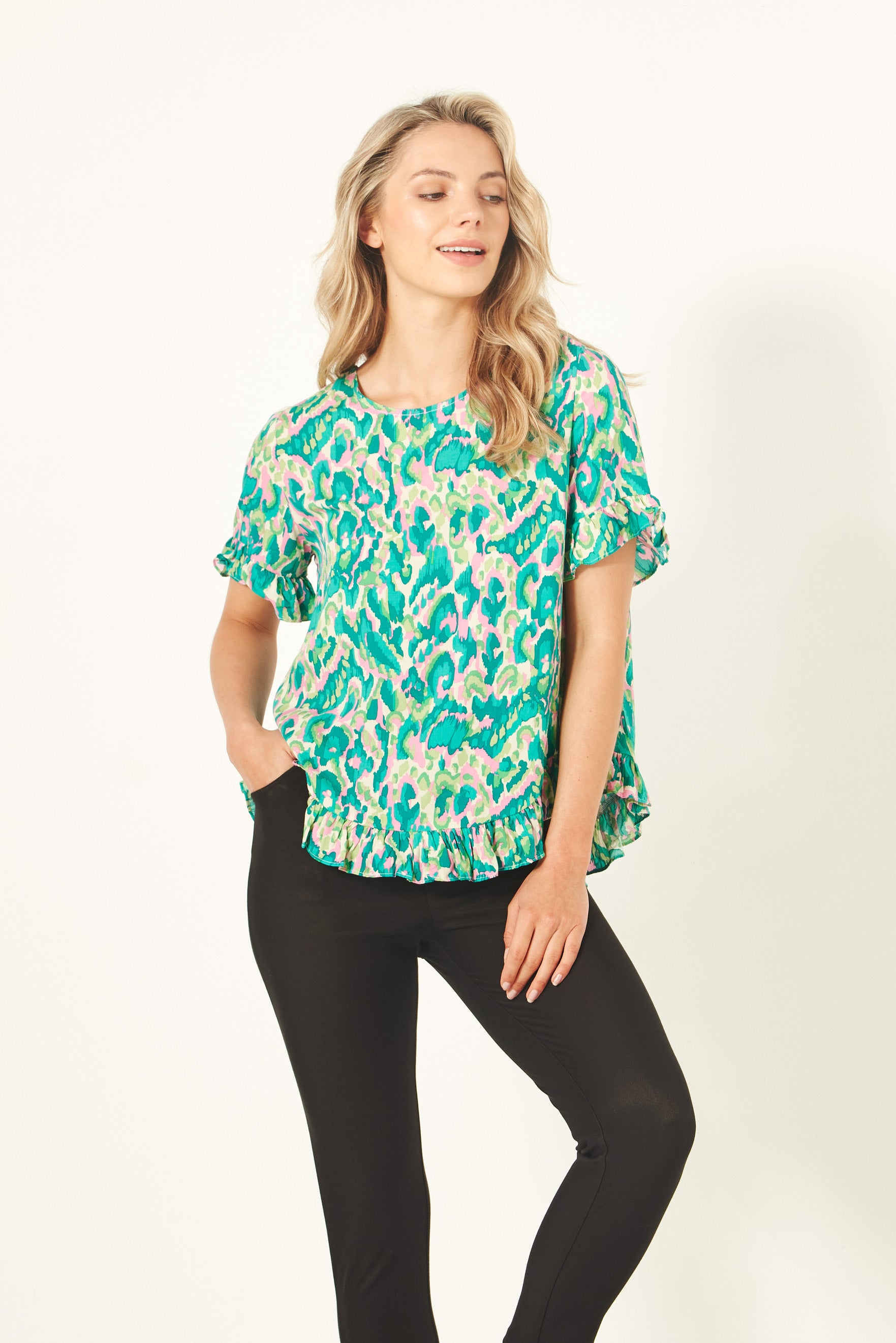 Madalaine Top | Teal | Lemontree