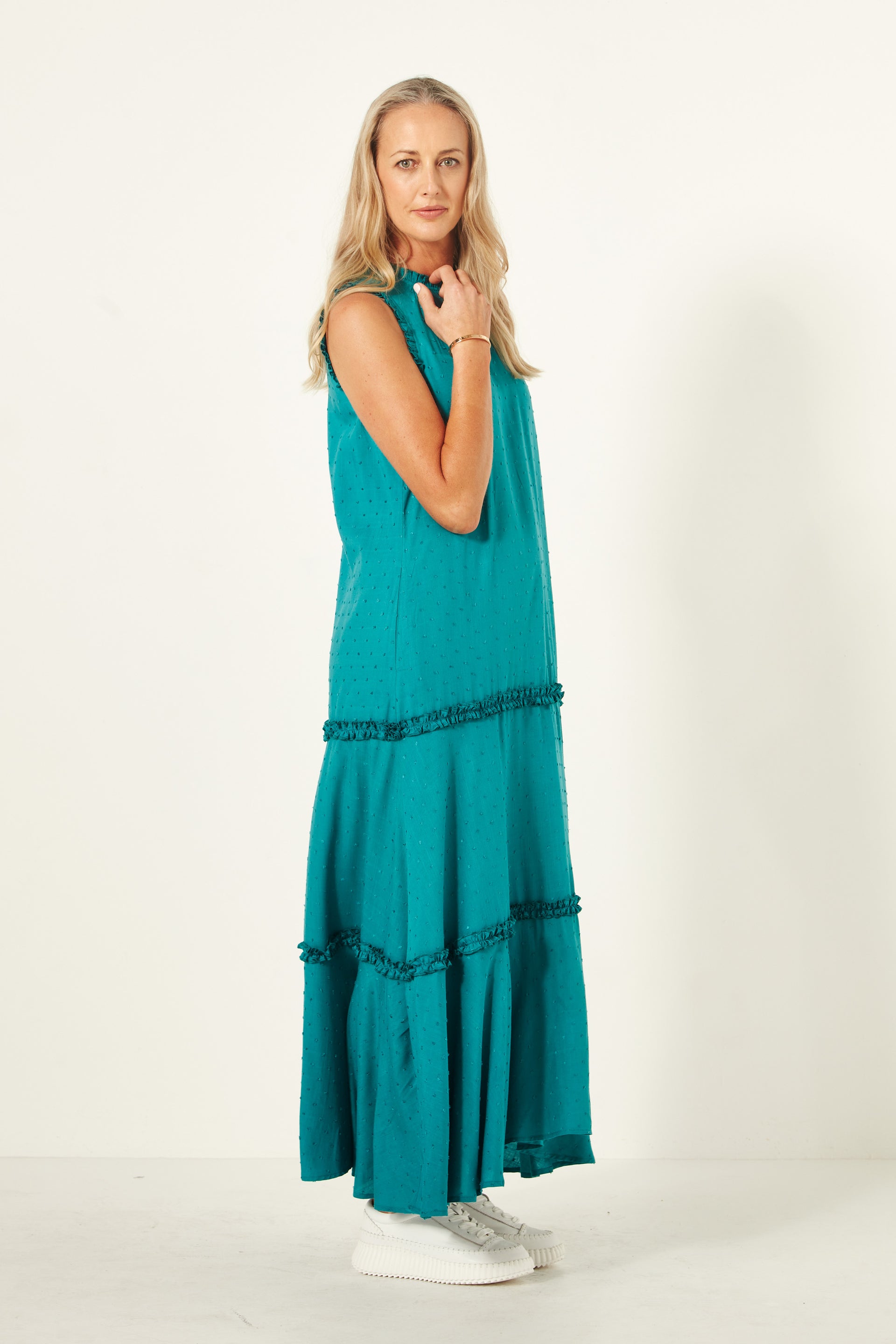 Belen Dress | Teal | Lemontree