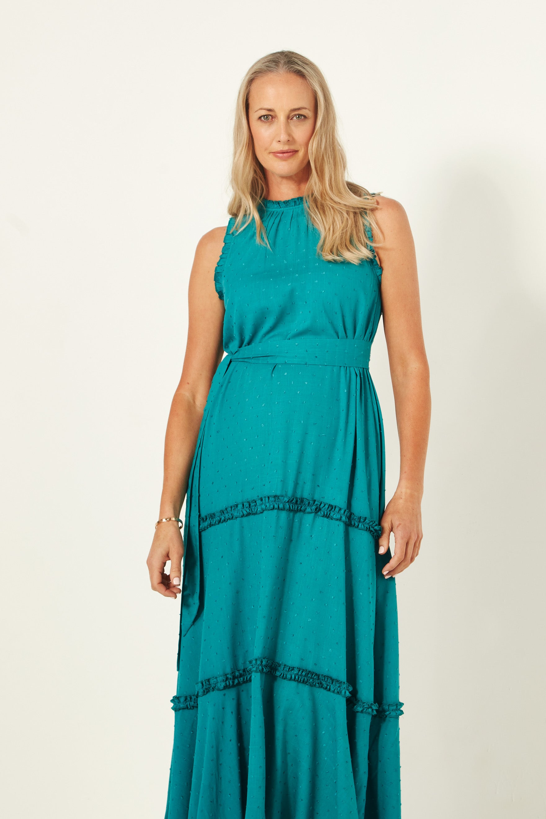 Belen Dress | Teal | Lemontree