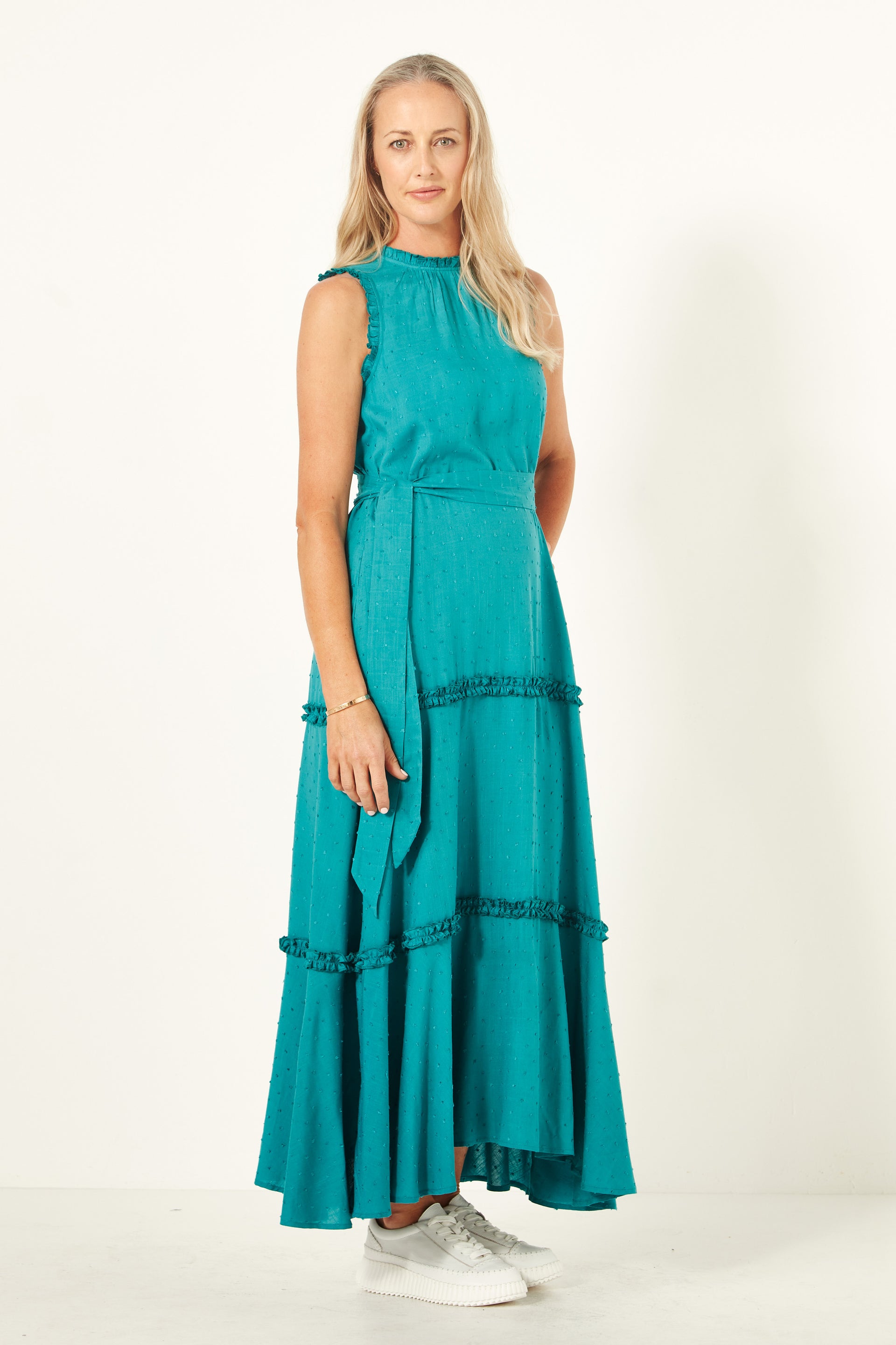 Belen Dress | Teal | Lemontree