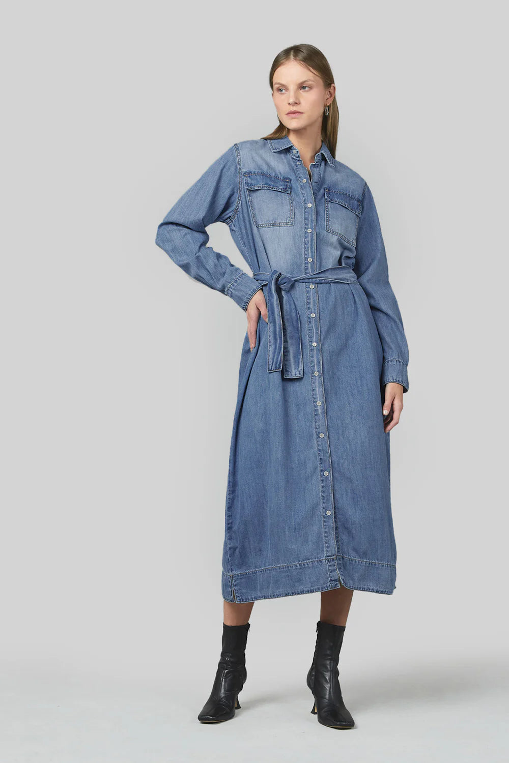 Naia Dress | Denim | Dricoper