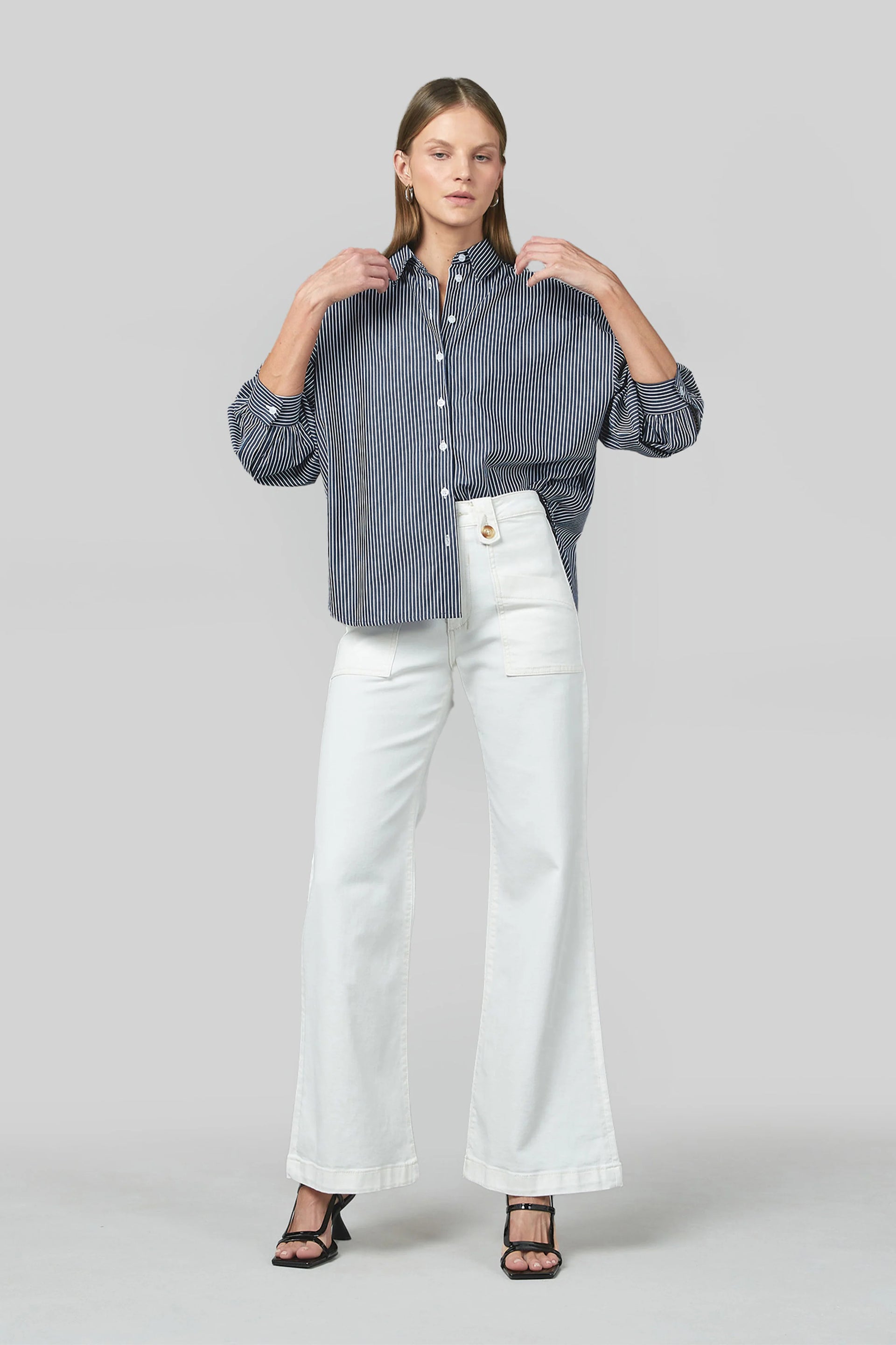 Elma Shirt | Navy Stripe | Dricoper