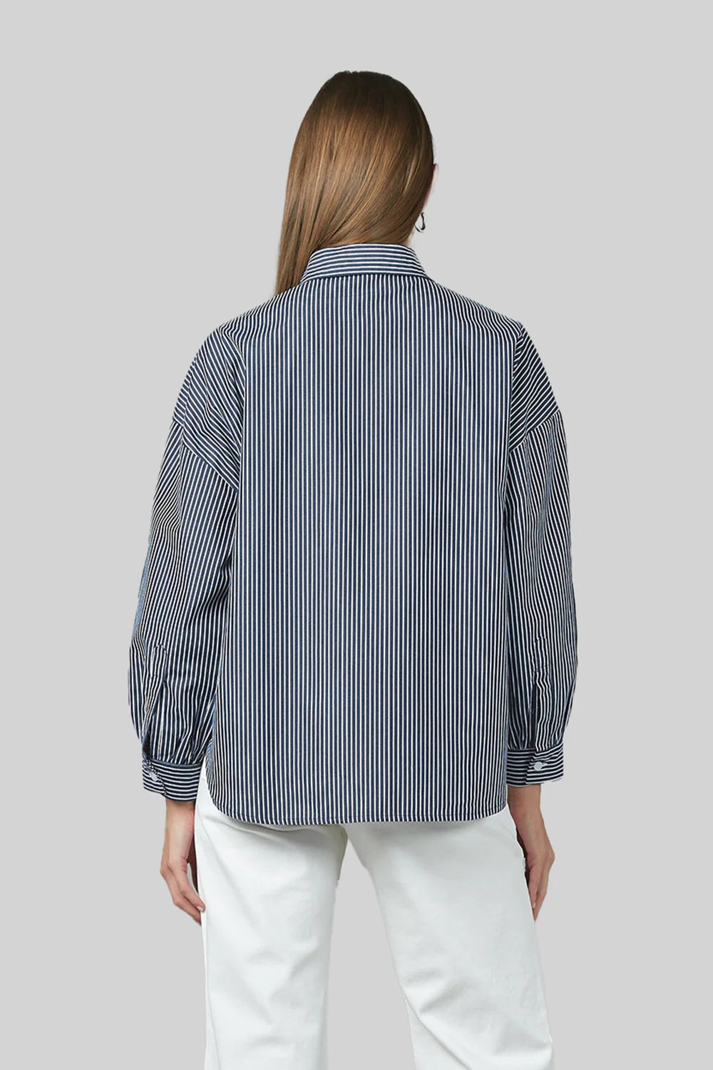 Elma Shirt | Navy Stripe | Dricoper