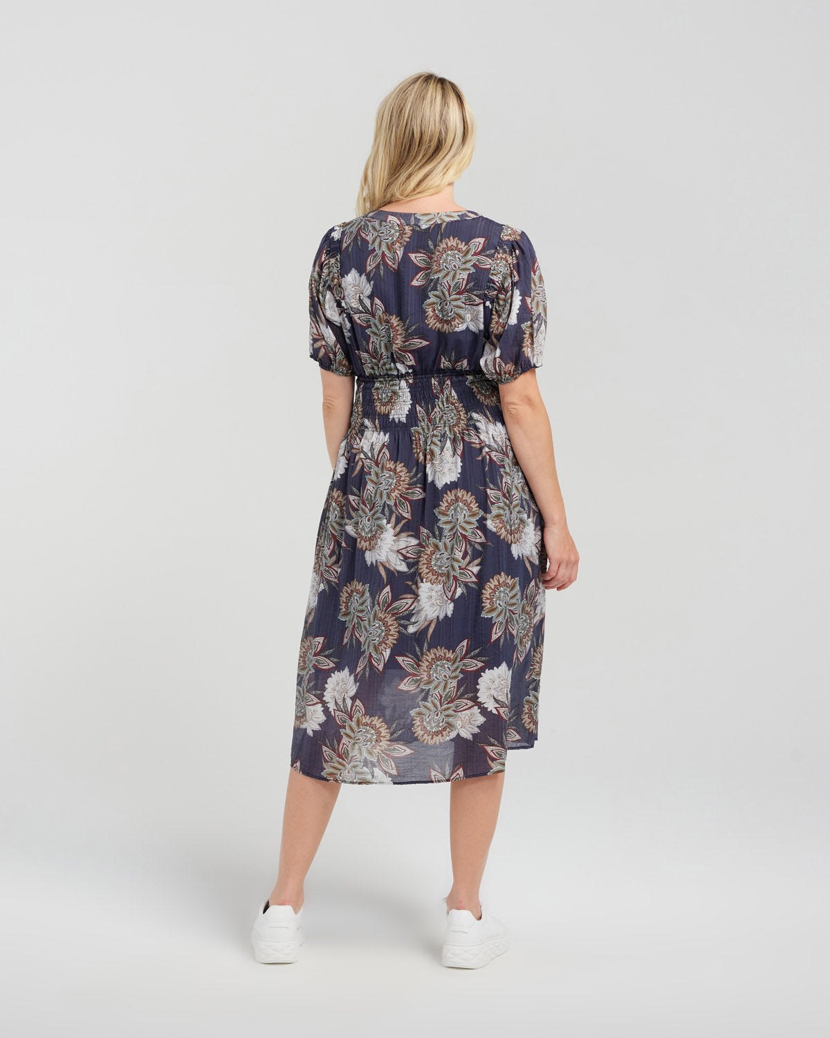 Maggie Dress | Navy Flora | Seduce