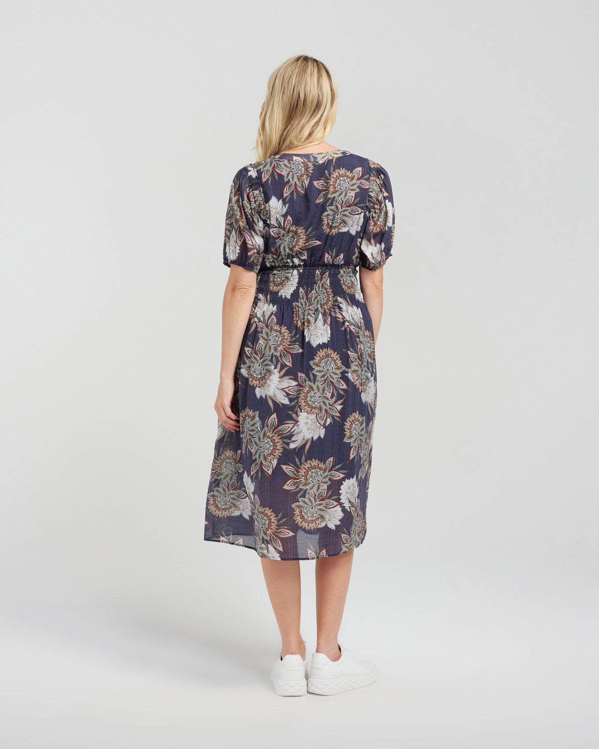 Maggie Dress | Navy Flora | Seduce