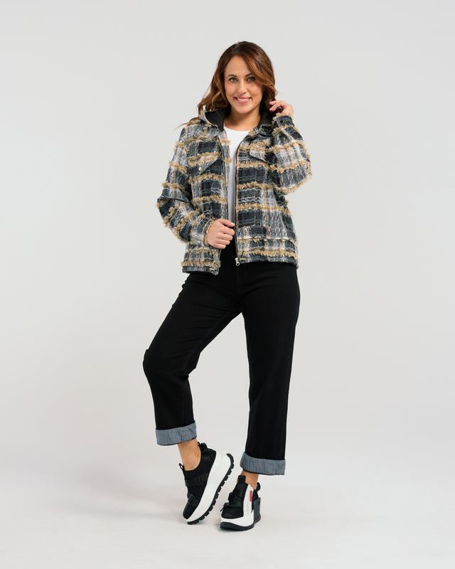 Sandy Jacket | Textured Plaid | Seduce