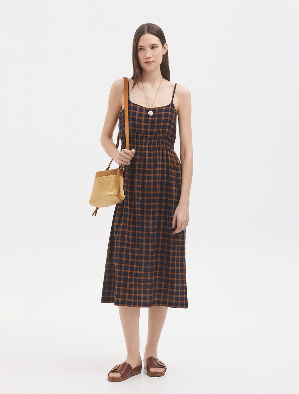 Garden Check Strappy Dress | Nice Things