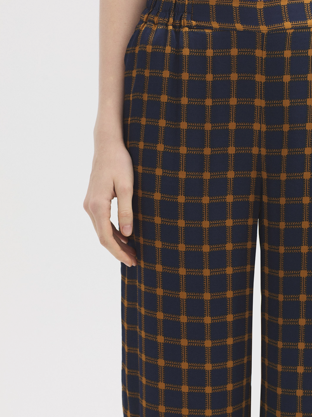 Garden Check Trouser | Navy | Nice Things