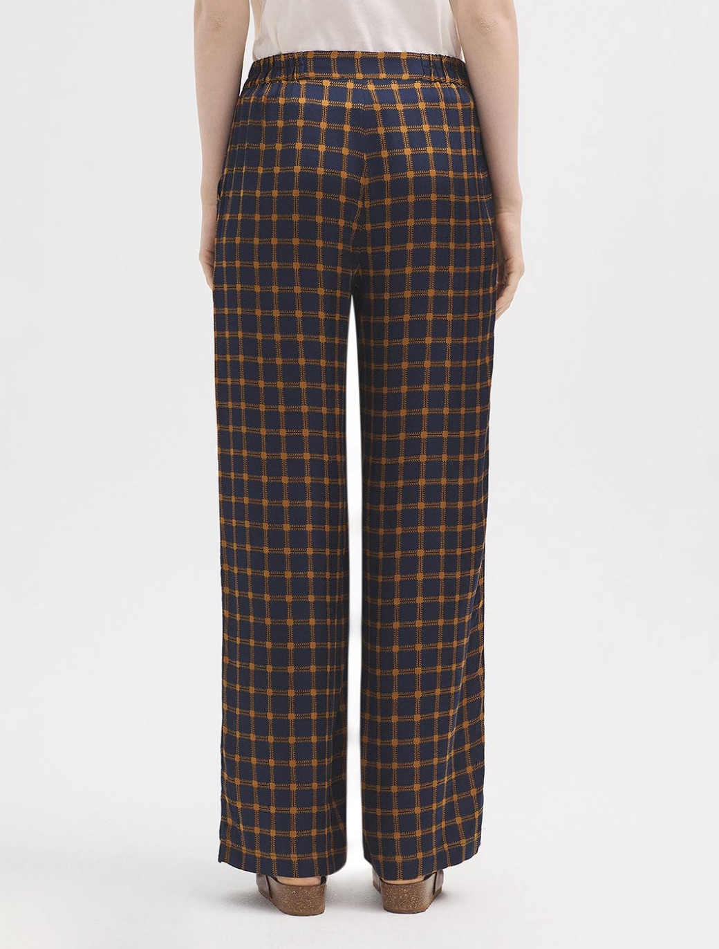 Garden Check Trouser | Navy | Nice Things