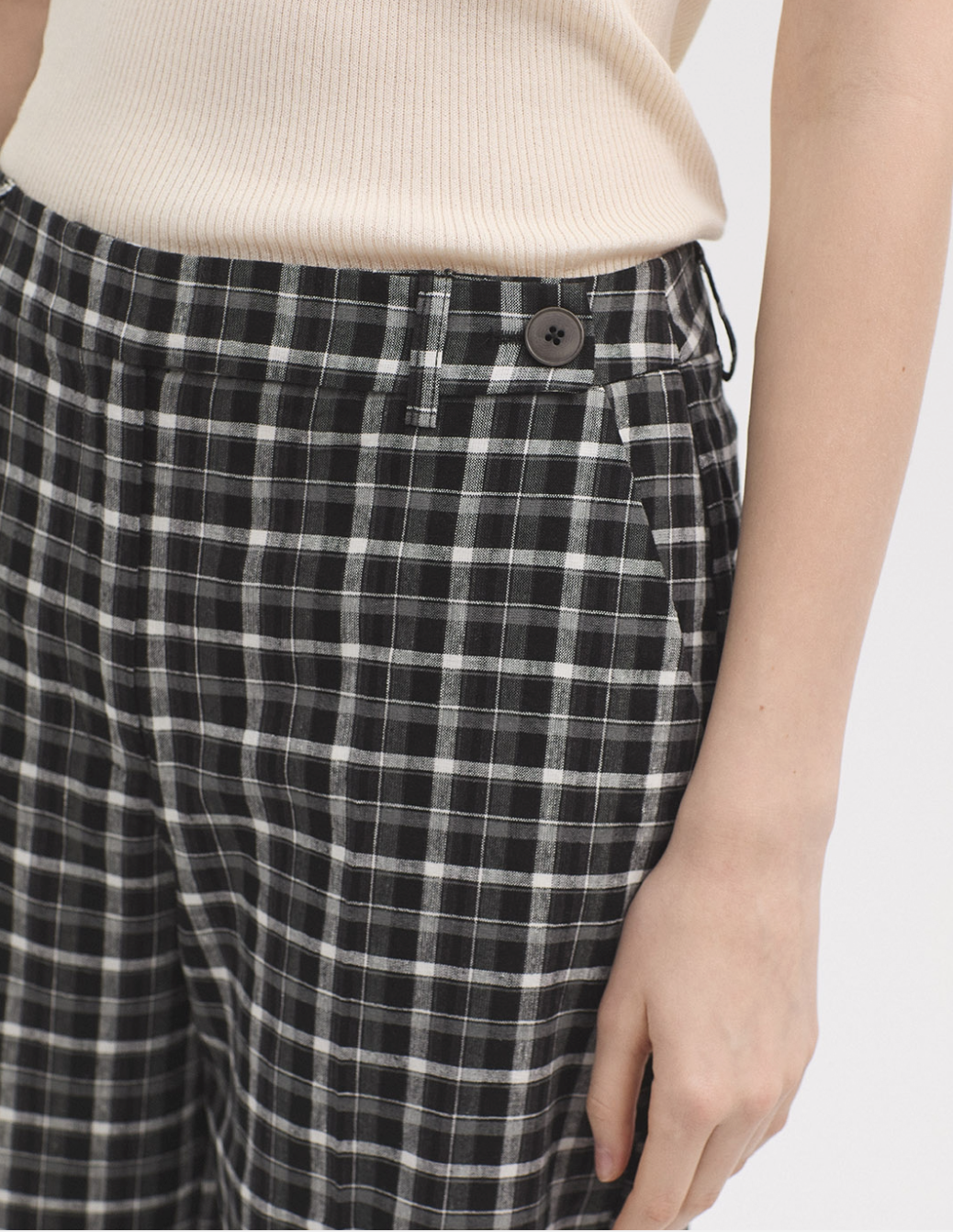 Linen Maxi Trousers | Check | Nice Things