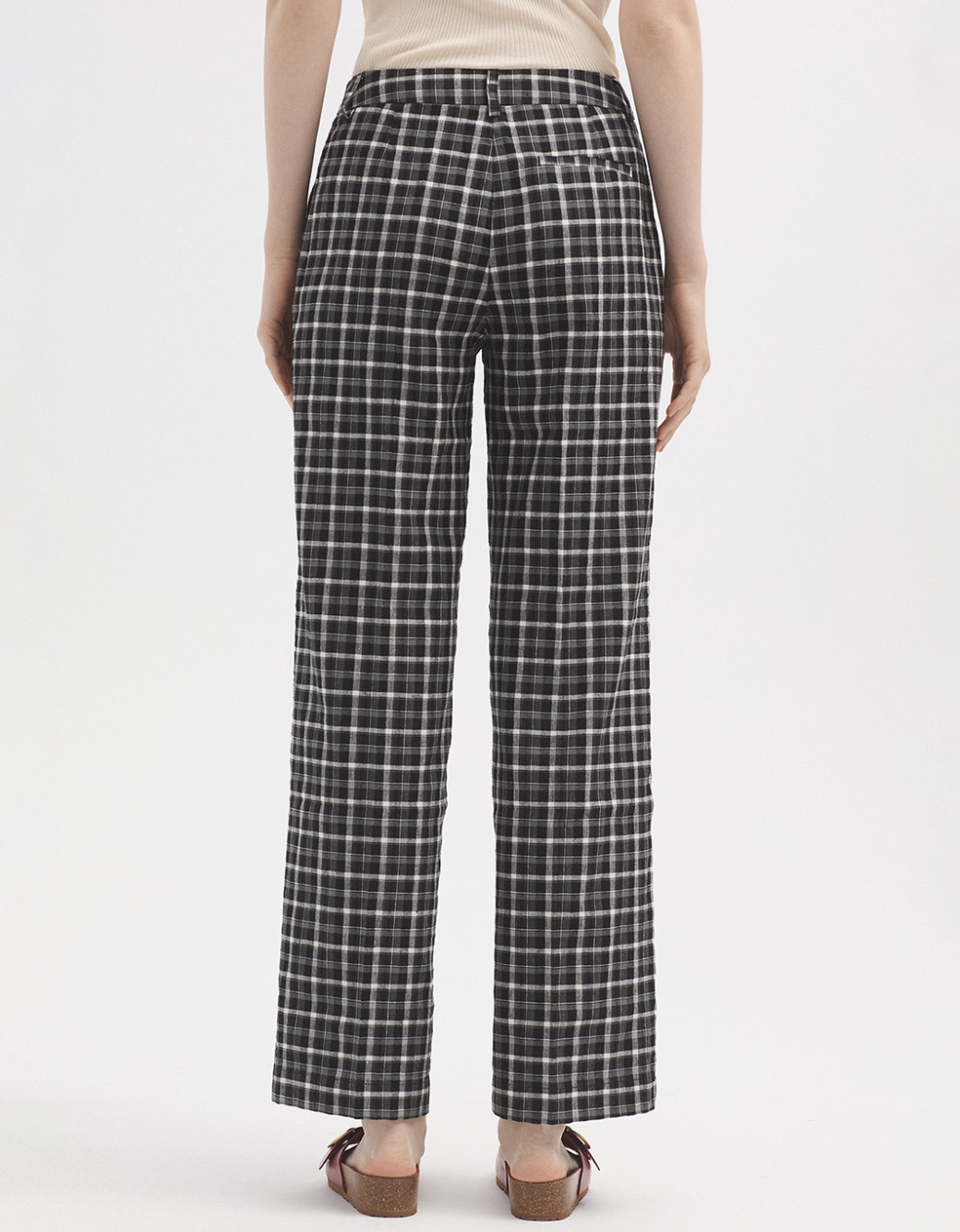 Linen Maxi Trousers | Check | Nice Things