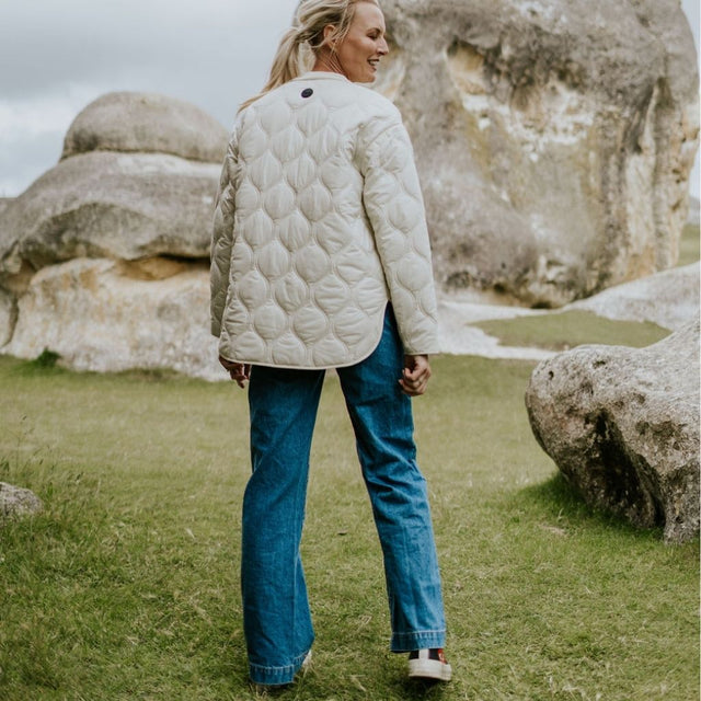 Talei Quilt Bomber | Cream | Moke