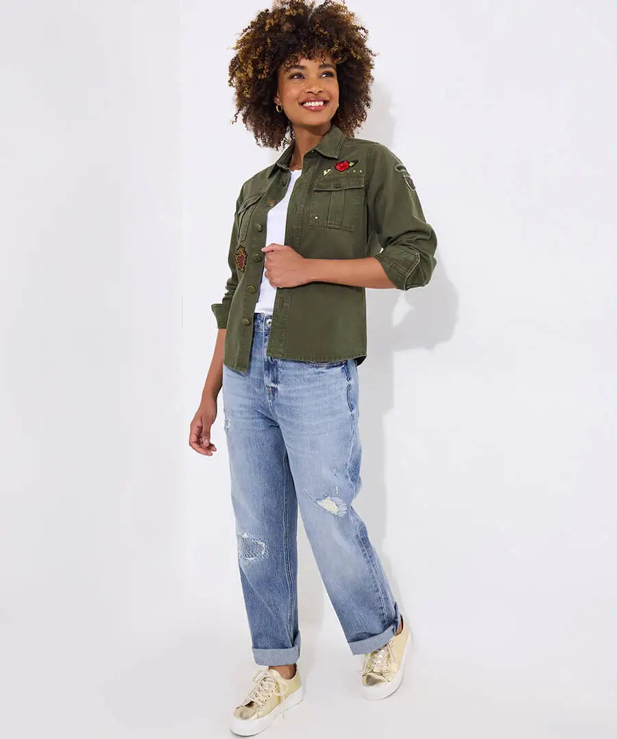 Astrid Badged Cotton Shirt | Joe Browns