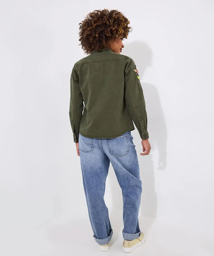 Astrid Badged Cotton Shirt | Joe Browns