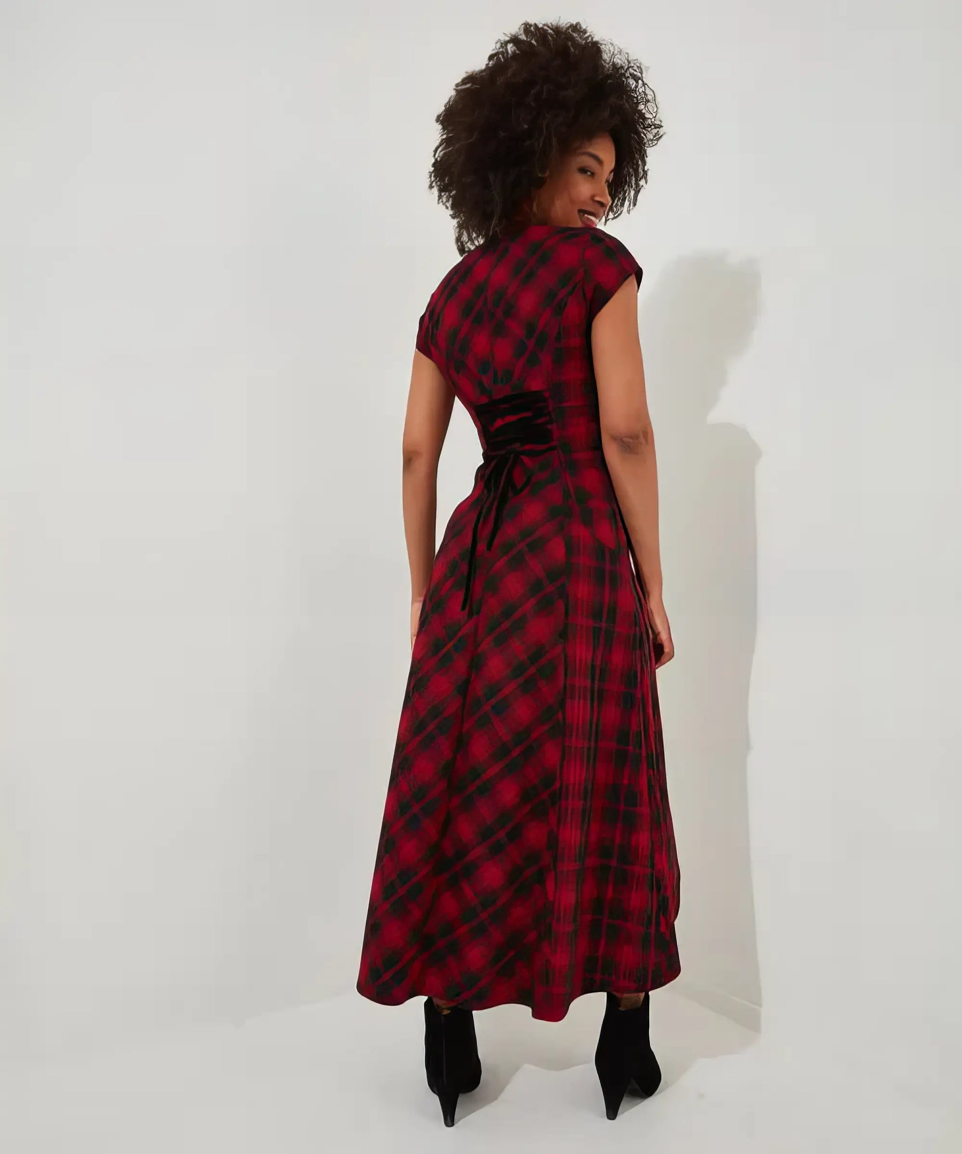 Dixie Chek Dress | Red | Joe Browns