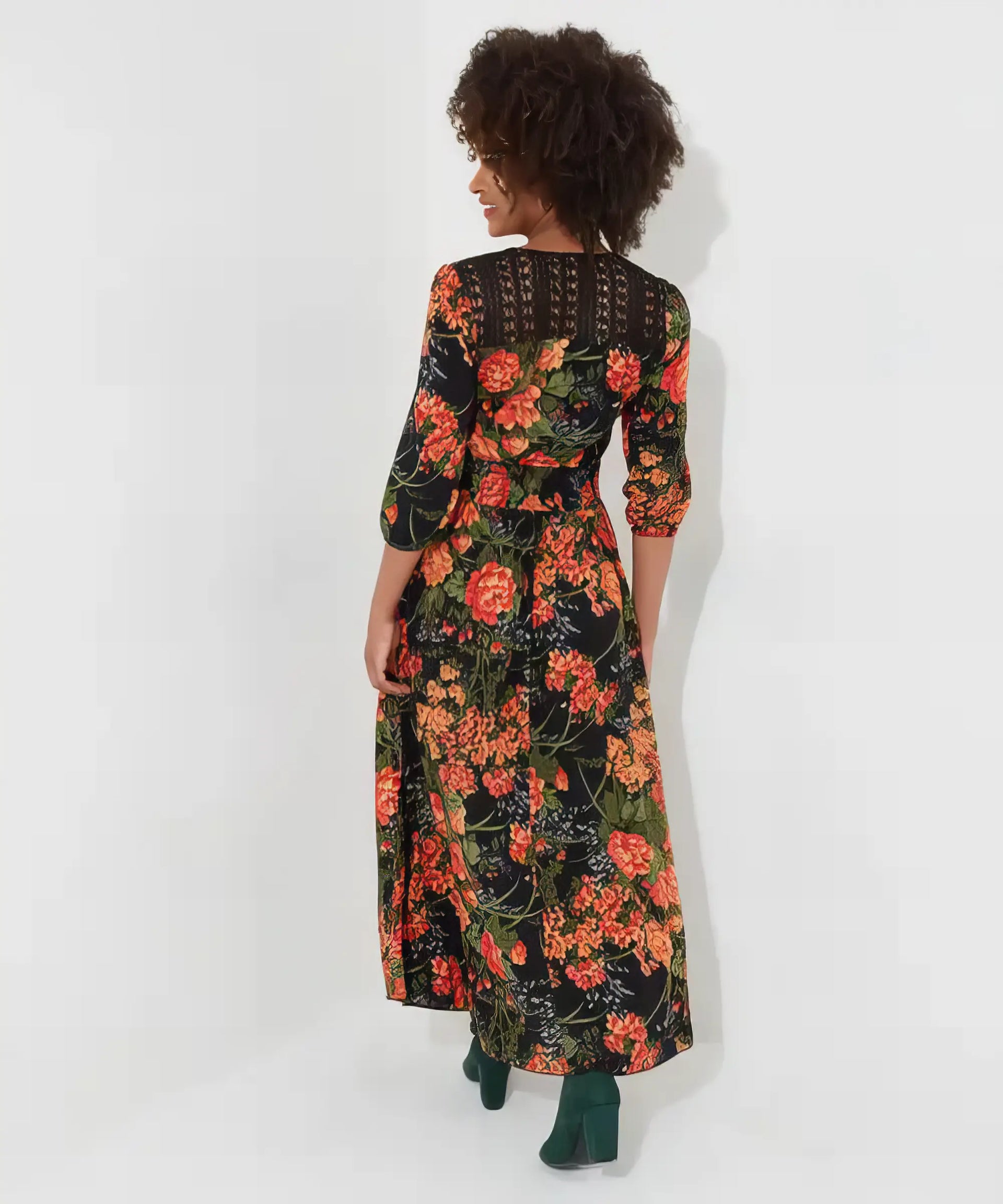 Sienna Florals Dress | Black | Joe Browns