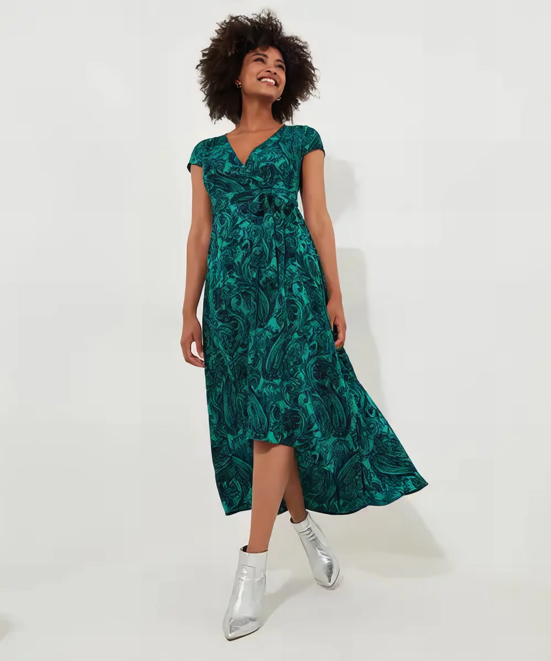 Perfect Paisley Dress | Green | Joe Browns