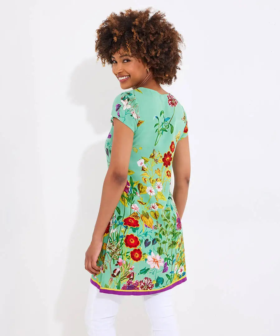 Summer Fun Floral Tunic | Green