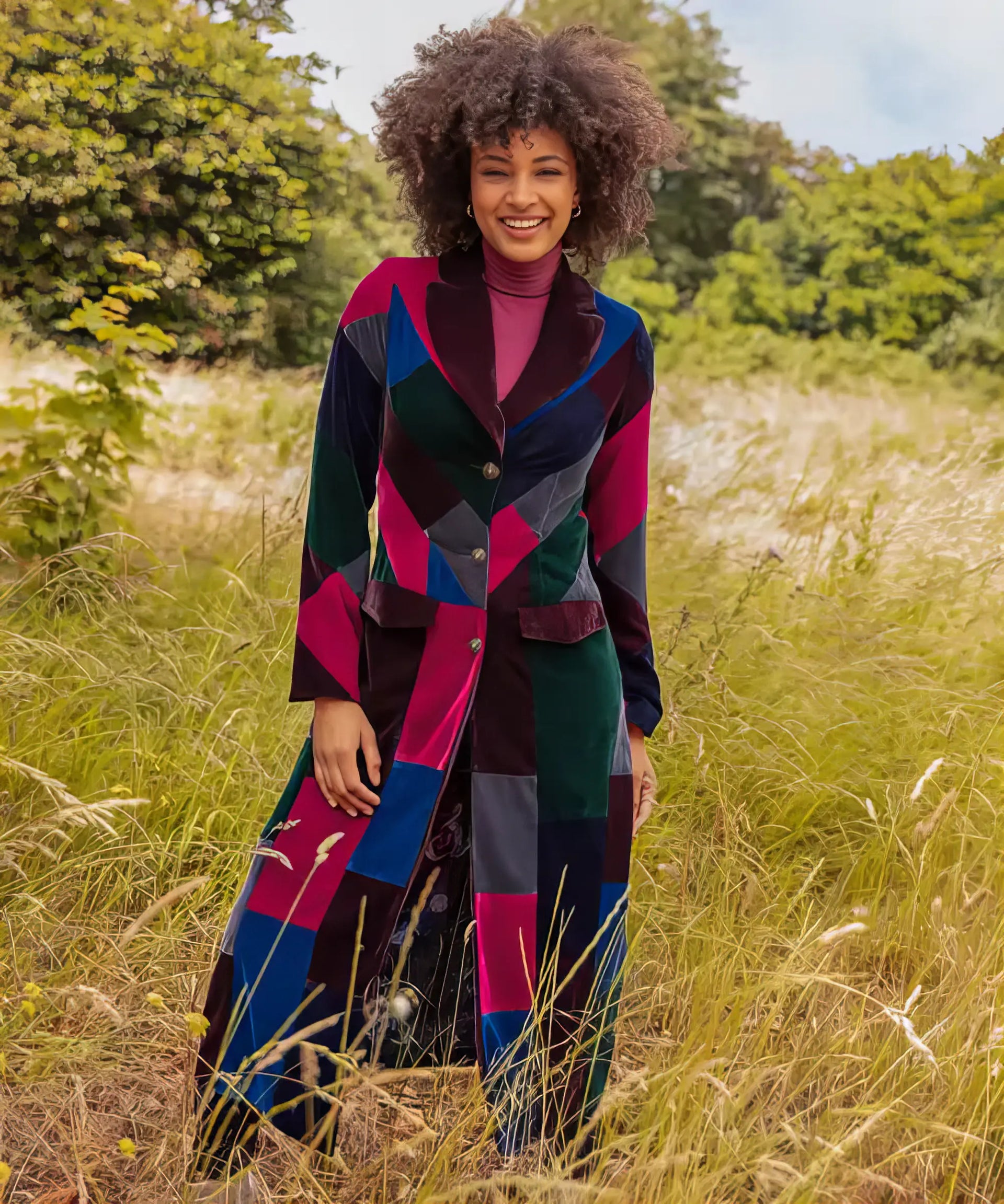 Perfectly Patchwork Coat | Multi | Joe Browns