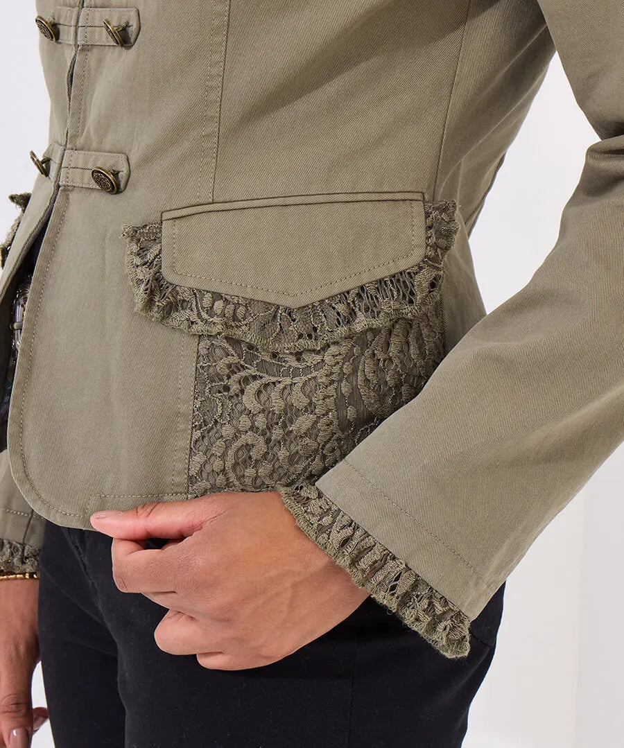 Marcie Cotton Military Jacket | Joe Browns