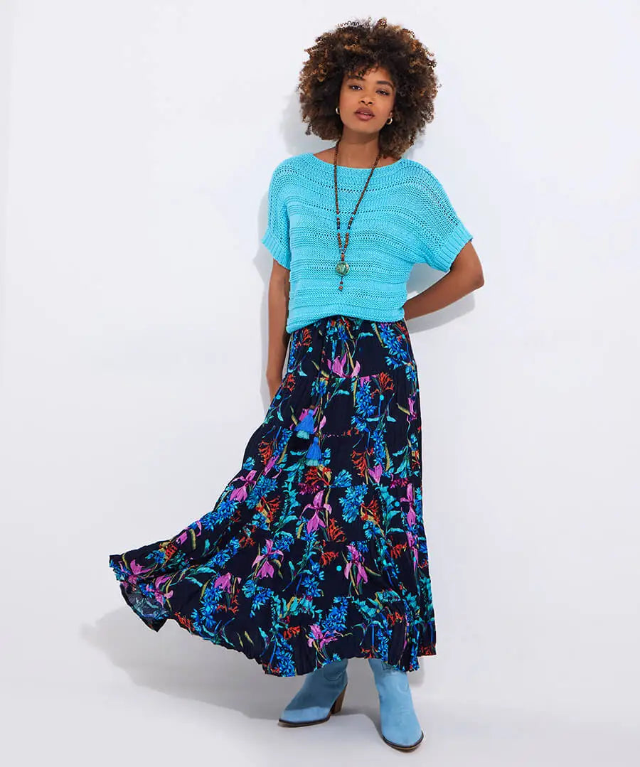 Summer Solstice Crinkle Maxi Skirt
