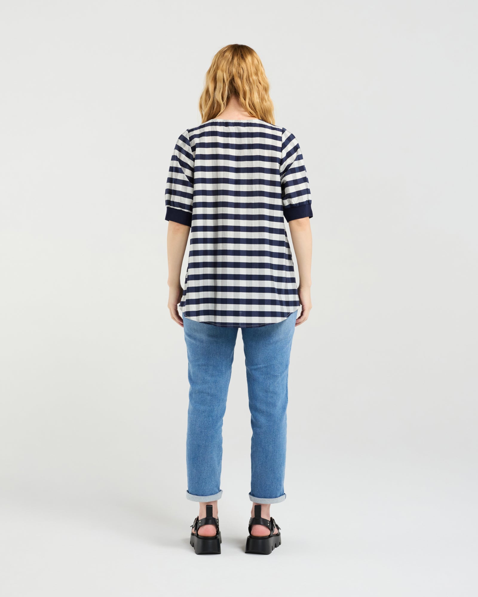 Havana Top | Navy Check | Zafina