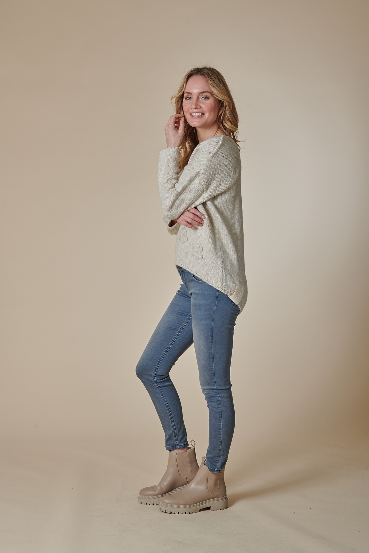 Nina Flower Knit | Fog | Zhrill