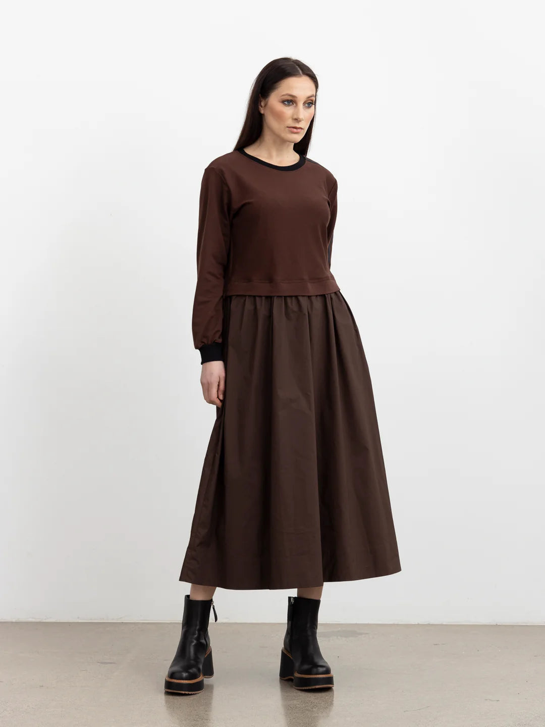 Frost Noir Dress | Brown | XLab